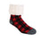 Dr. Johnny's Fuzzy Socks: BUFFALO CHECK RED