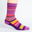 Stripes Purple + Orange Diabetic Socks