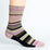 Stripes Pink + Black Diabetic Socks