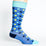 Polka Dot Navy + Teal Cotton Compression Socks