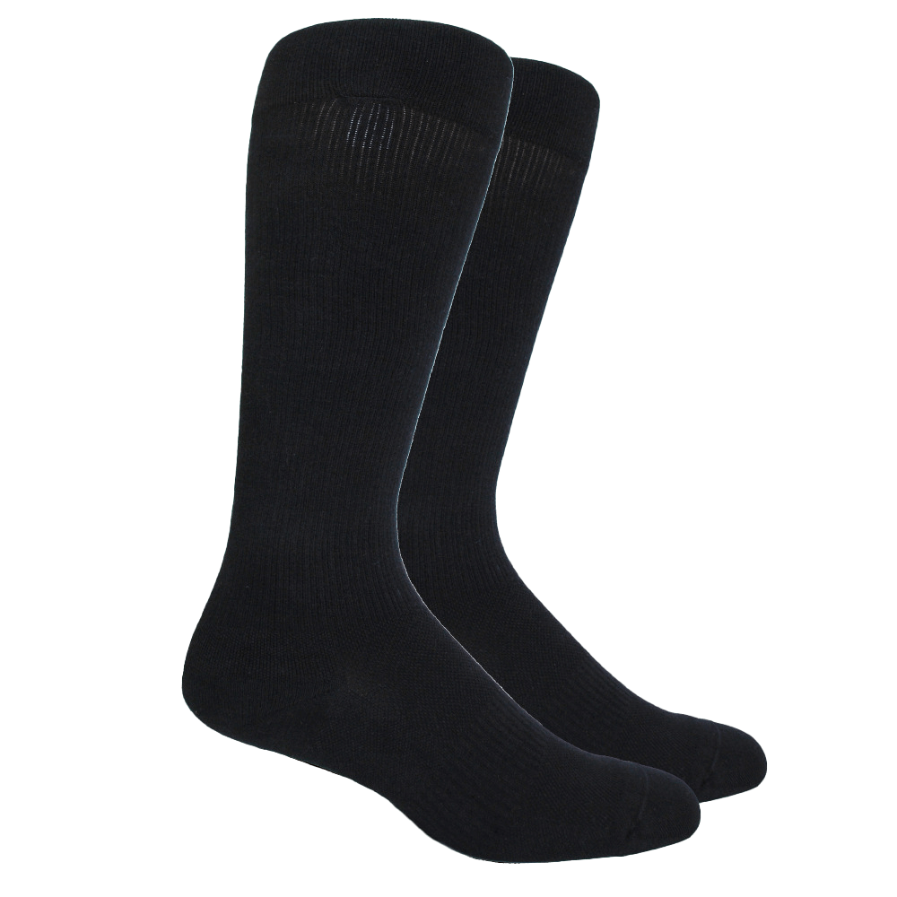 Solid Black Cotton - Medical Compression Socks