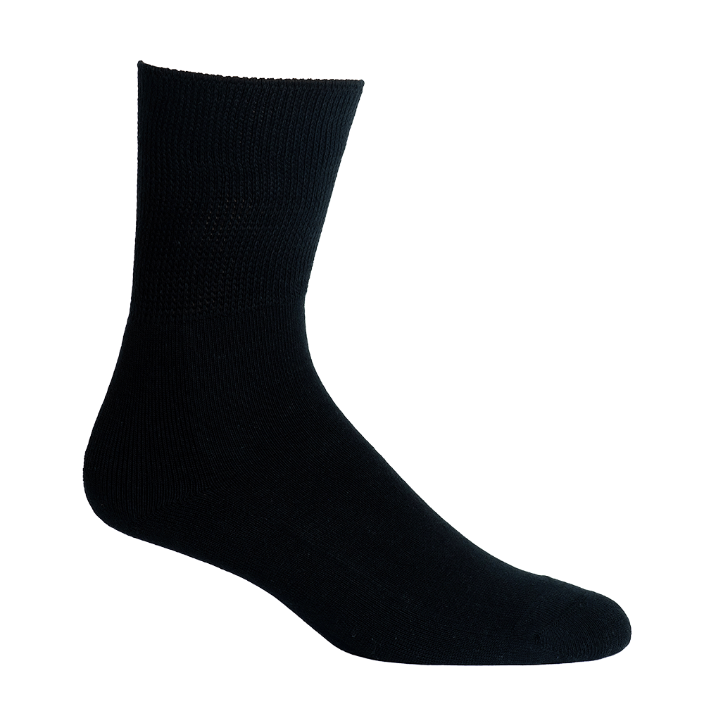 Solid Black Diabetic Socks