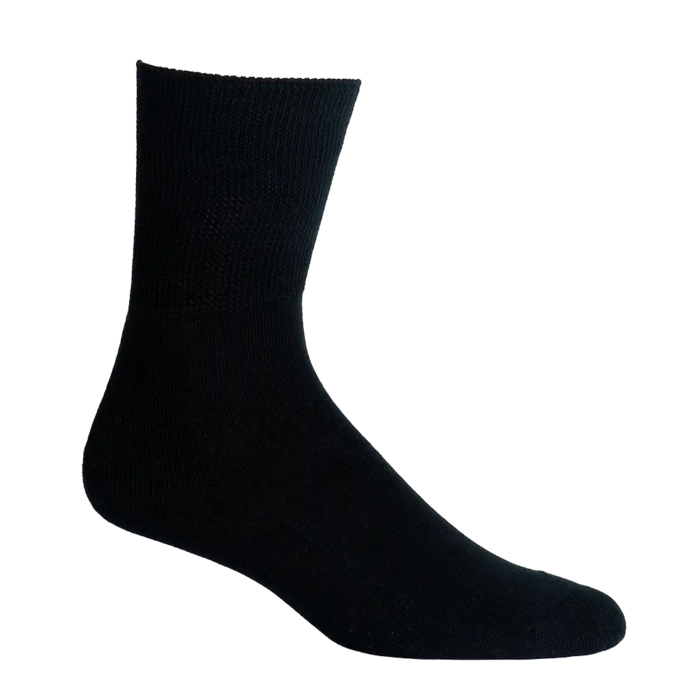 Solid Black Diabetic Socks