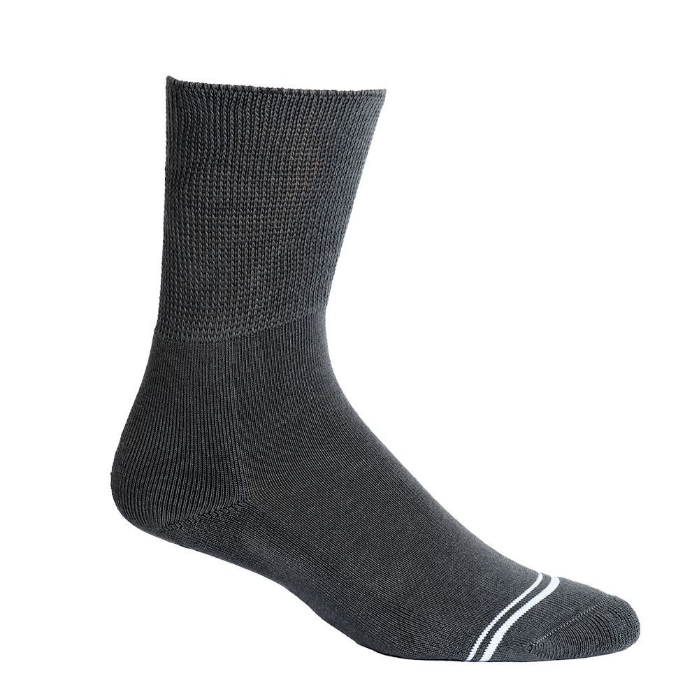 Solid Grey Diabetic Socks