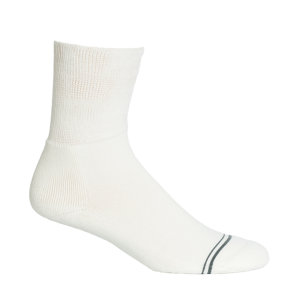 Solid White Diabetic Socks