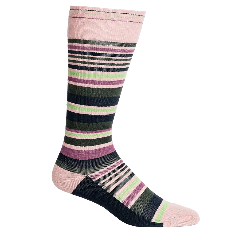 3 Pack - Compression Socks - Black + Pink/Knee-High